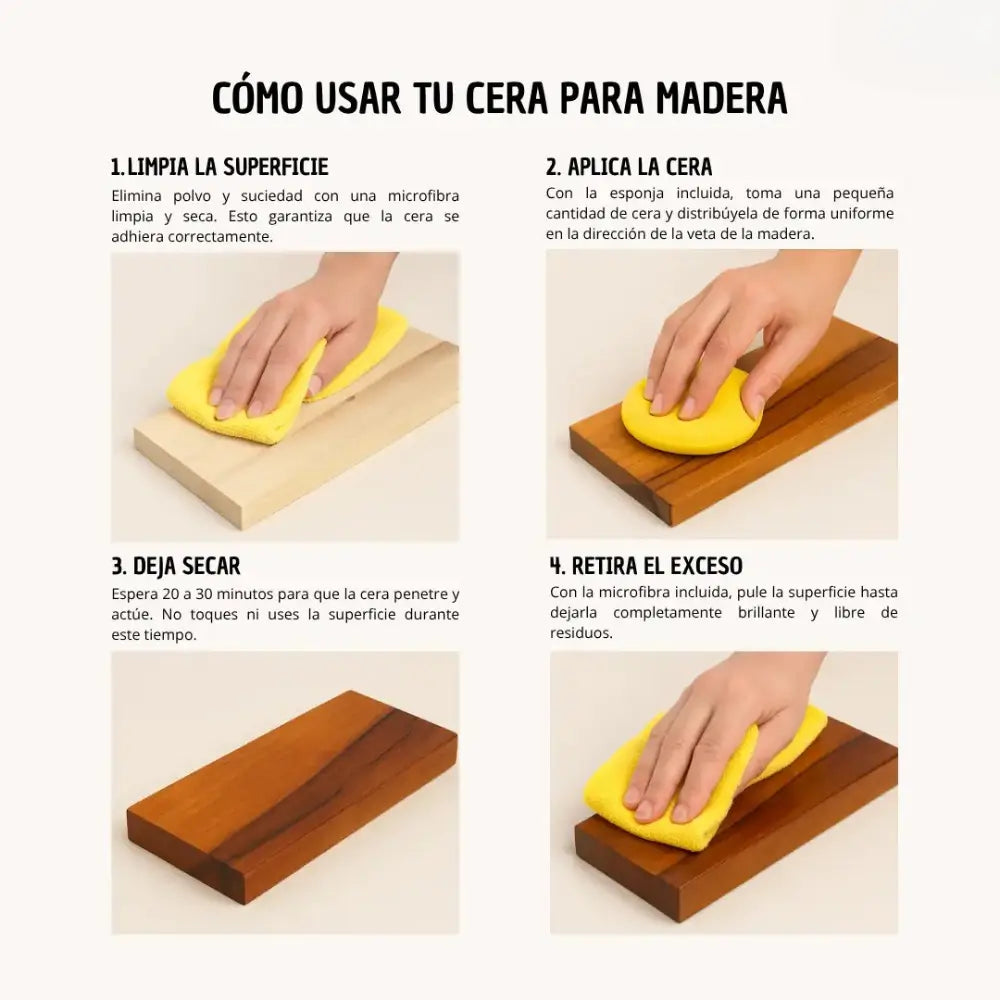 RESTAURADOR DE MADERA DE CERA DE ABEJAS