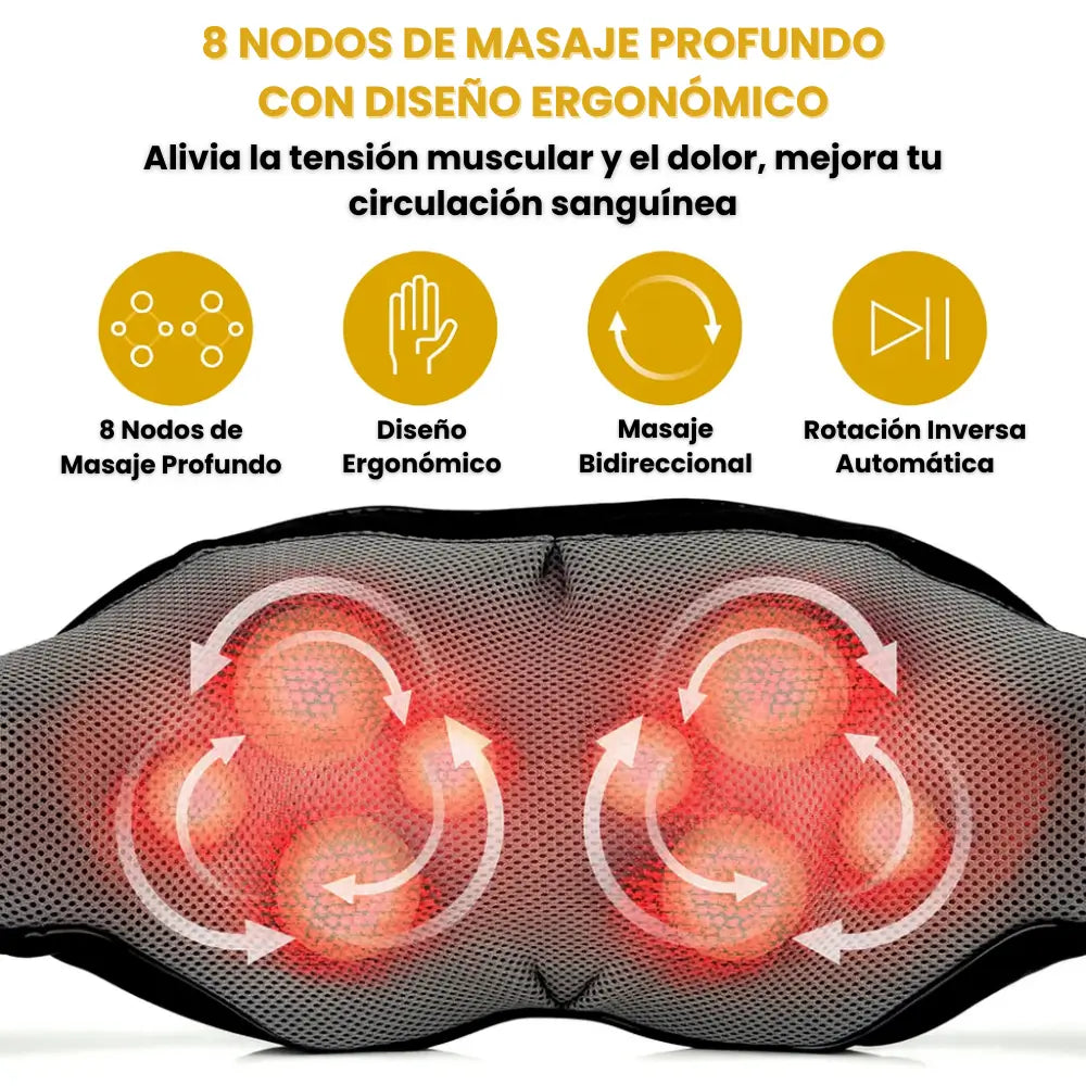 MASAJEADOR SHIATSU DE CUELLO Y ESPALDA