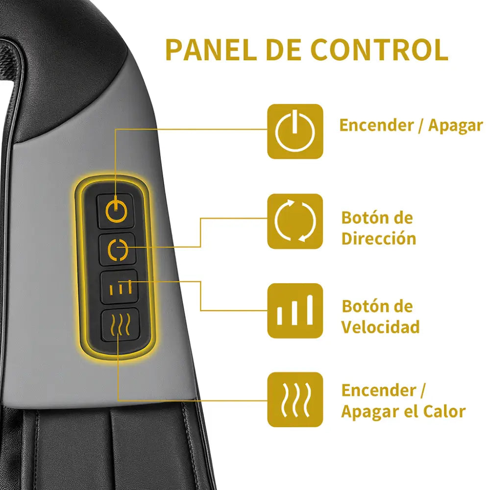MASAJEADOR SHIATSU DE CUELLO Y ESPALDA