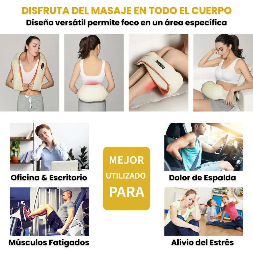 MASAJEADOR SHIATSU DE CUELLO Y ESPALDA