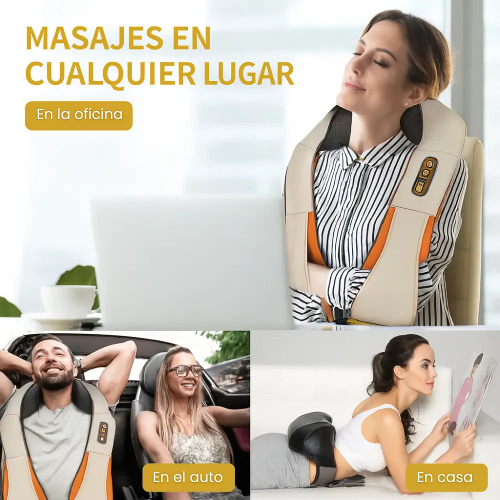 MASAJEADOR SHIATSU DE CUELLO Y ESPALDA