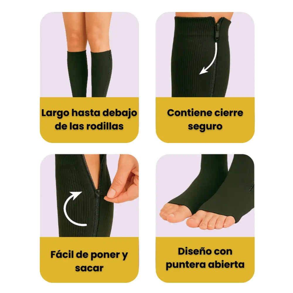 MEDIAS PREMIUM DE COMPRESIÓN CON CIERRE