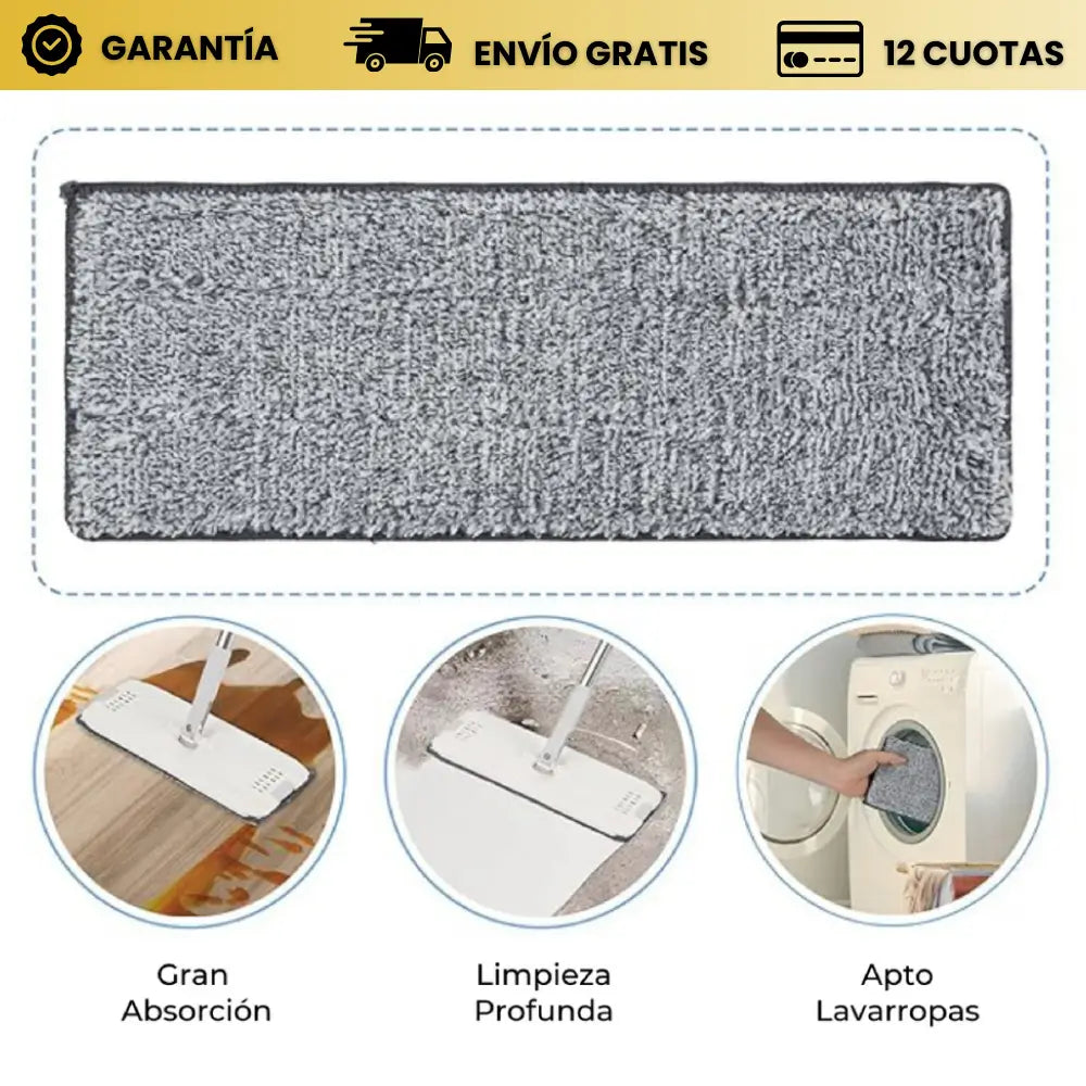 KIT DE LIMPIEZA 360 + 2 REPUESTOS DE MOPA DE REGALO