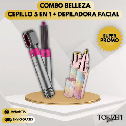 OFERTA EXCLUSIVA: CEPILLO SECADOR 5 EN 1 + DEPILADORA FACIAL