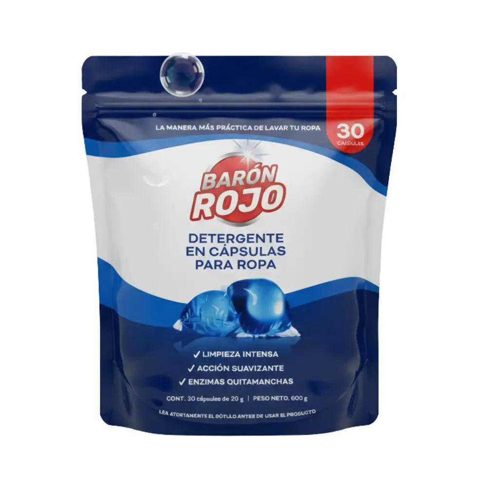 BARÓN ROJO™ 30 CÁPSULAS PARA LAVAR ROPA