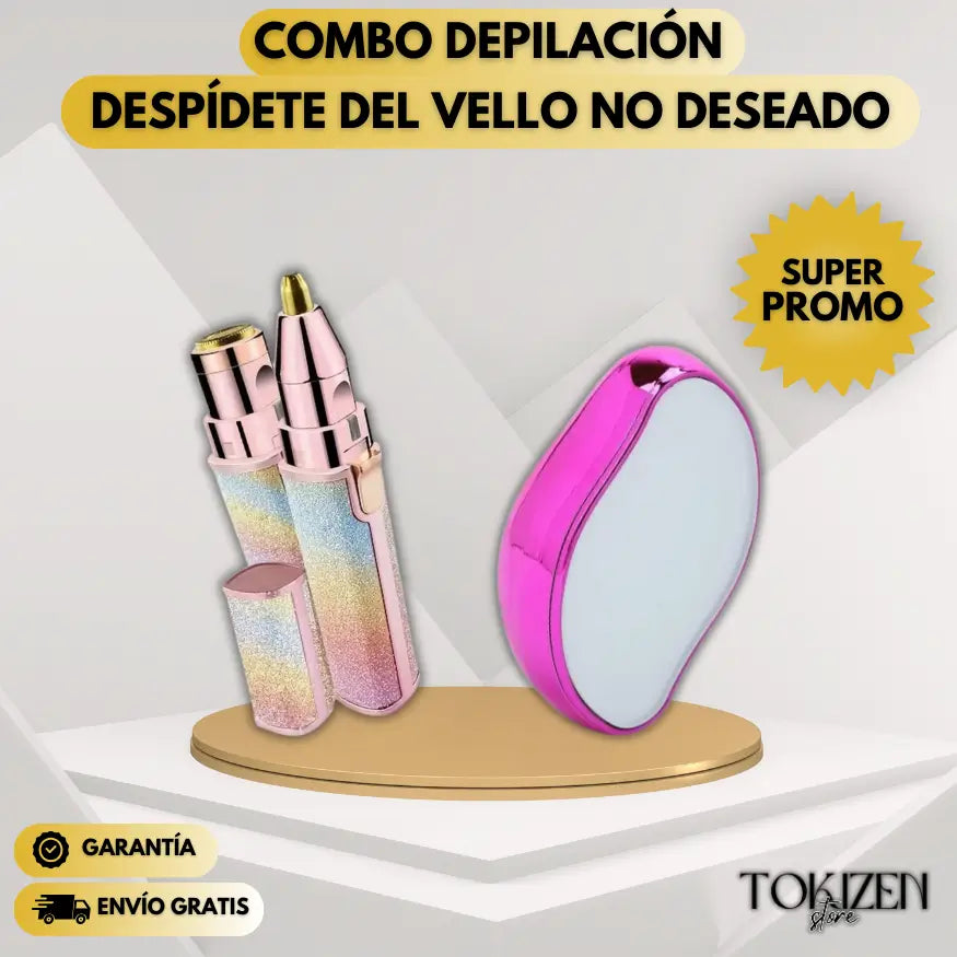 OFERTA EXCLUSIVA: DEPILADORA FACIAL + DEPILADORA DE CRISTAL