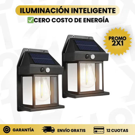 PROMO 2x1: FAROL SOLAR PREMIUM CON SENSOR DE MOVIMIENTO