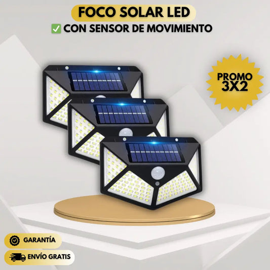 PROMO 3x2: FOCO SOLAR LED CON SENSOR DE MOVIMIENTO