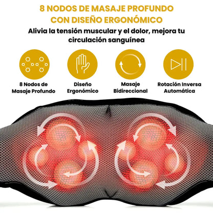 MASAJEADOR SHIATSU DE CUELLO Y ESPALDA