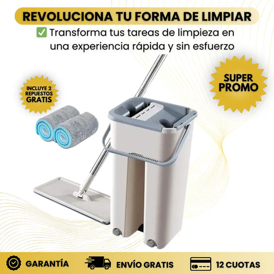 KIT DE LIMPIEZA 360 + 2 REPUESTOS DE MOPA DE REGALO