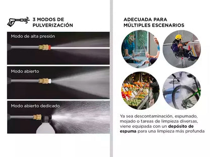 PROMO 3x1: HIDROLAVADORA PORTÁTIL, ASPIRADORA INALÁMBRICA Y PAÑO MICROFIBRA